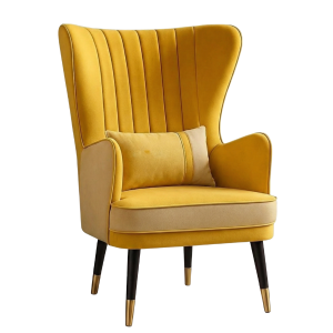 FrontEnd (600 x 600 px) (67) The Luthuli - Yellow Two-Tone Wingback Chair