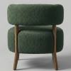 The Lilian - Forest Green Bouclé Accent Chair