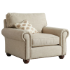 The Sobukwe - Beige Linen Studded Armchair