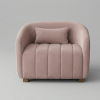 The Charlotte - Dusty Pink Channel Tufted Velvet Armchair