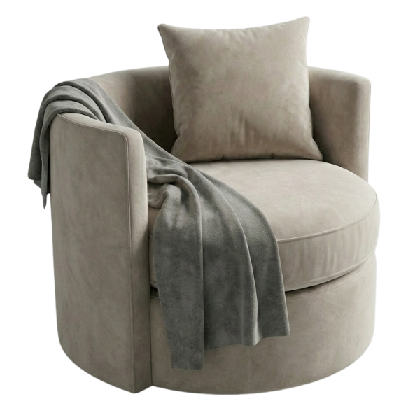 FrontEnd (600 x 600 px) - 2025-12-20T145645.395 The Namib Dune Round Swivel Chair – Sandy Beige Velvet