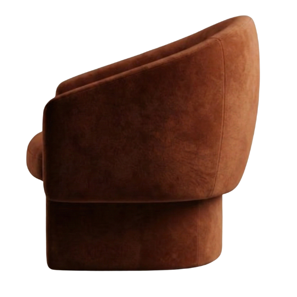 The Tankwa Rust Velvet Accent Chair – Terracotta